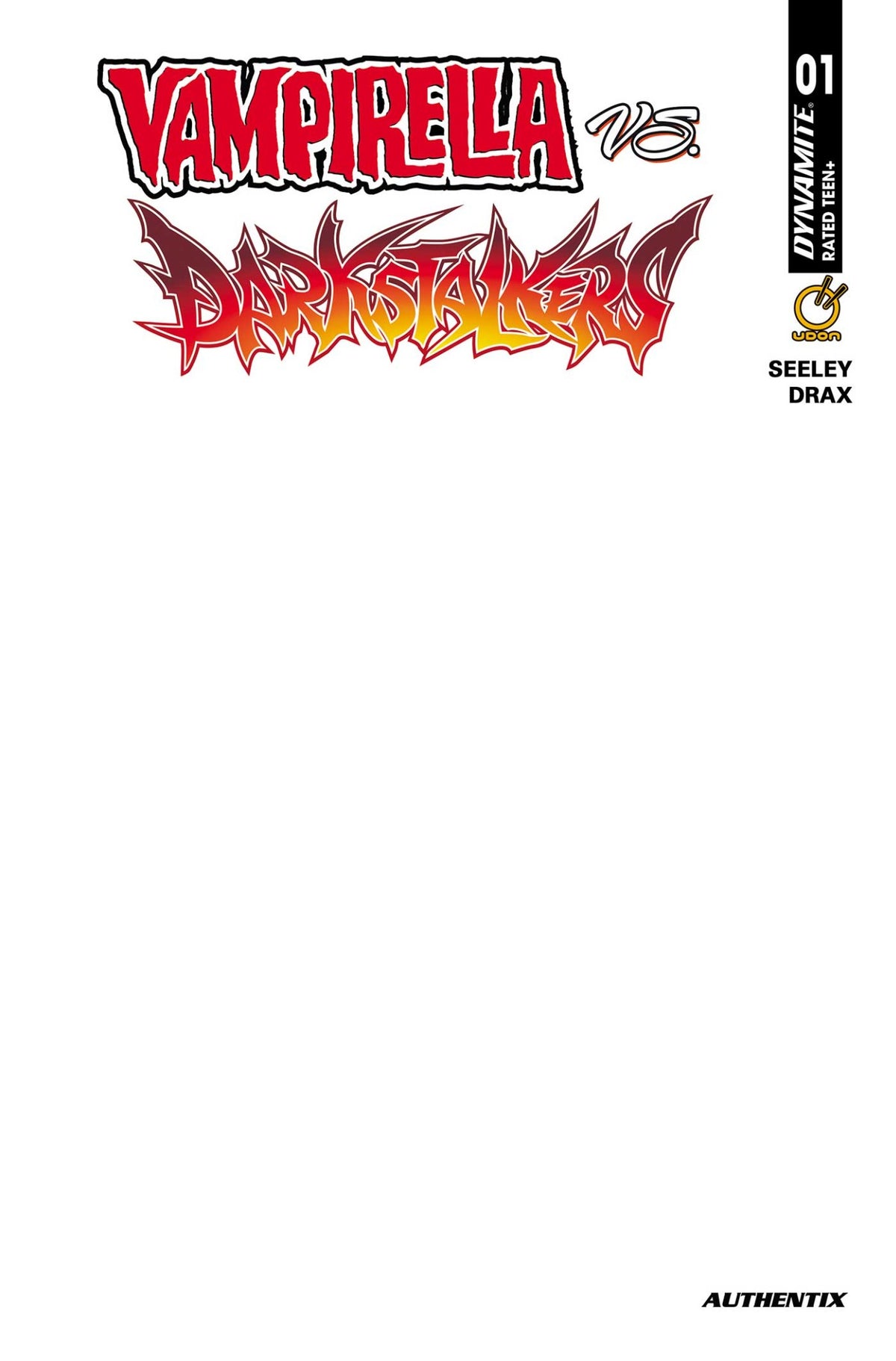 Vampirella vs Darkstalkers Special #1 (ONE SHOT) Cover F – Blank Authentix Variant