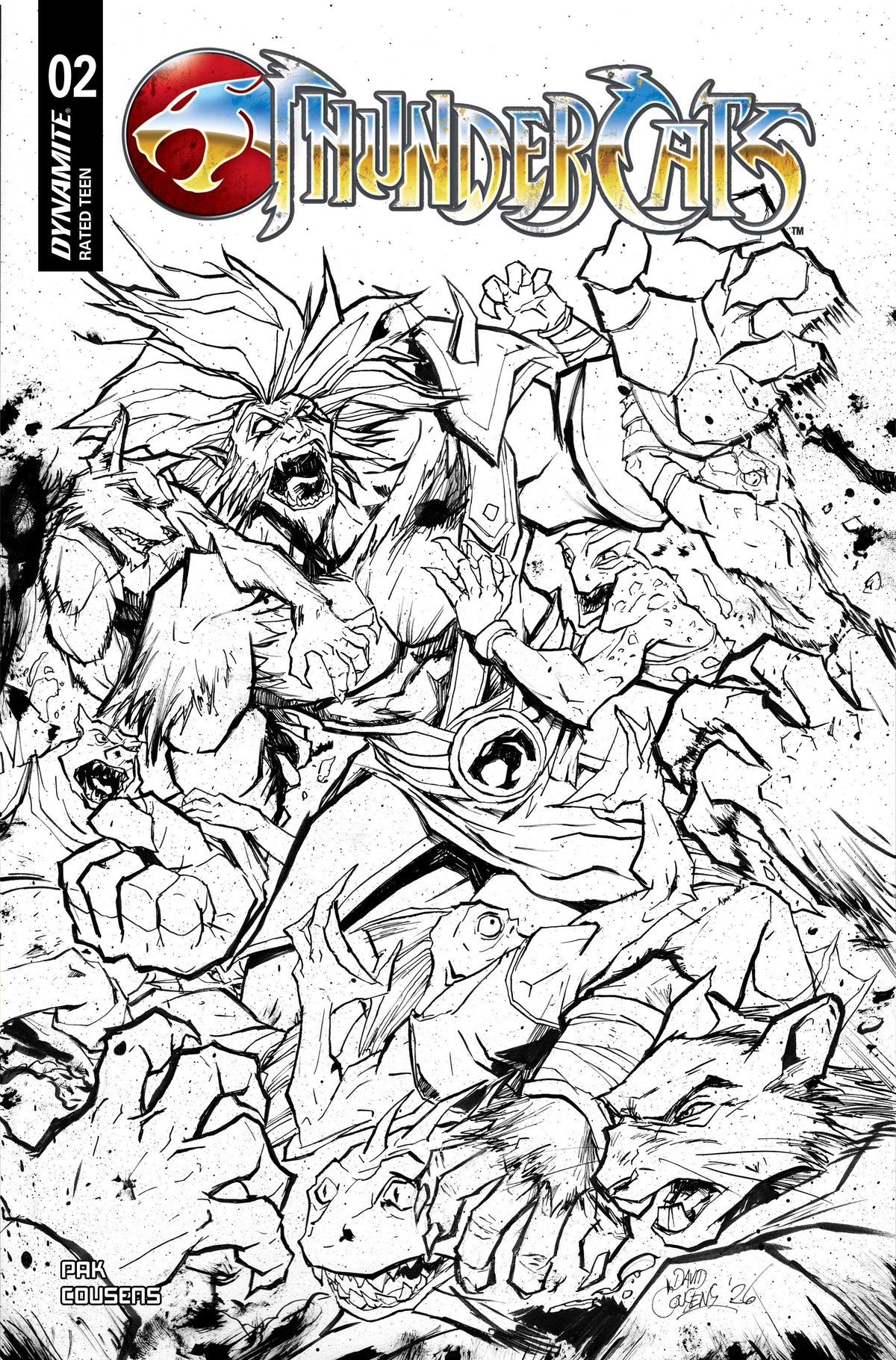 Thundercats (2026) #2 Cover I – 1:20 Ratio David Cousens Line Art