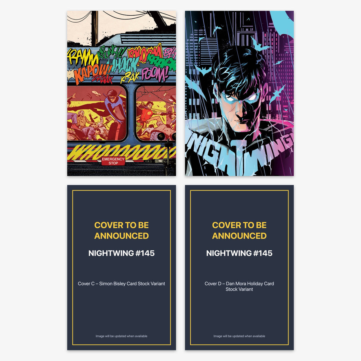 Nightwing #145 Bundle – Covers A–D (includes cover to be announced)