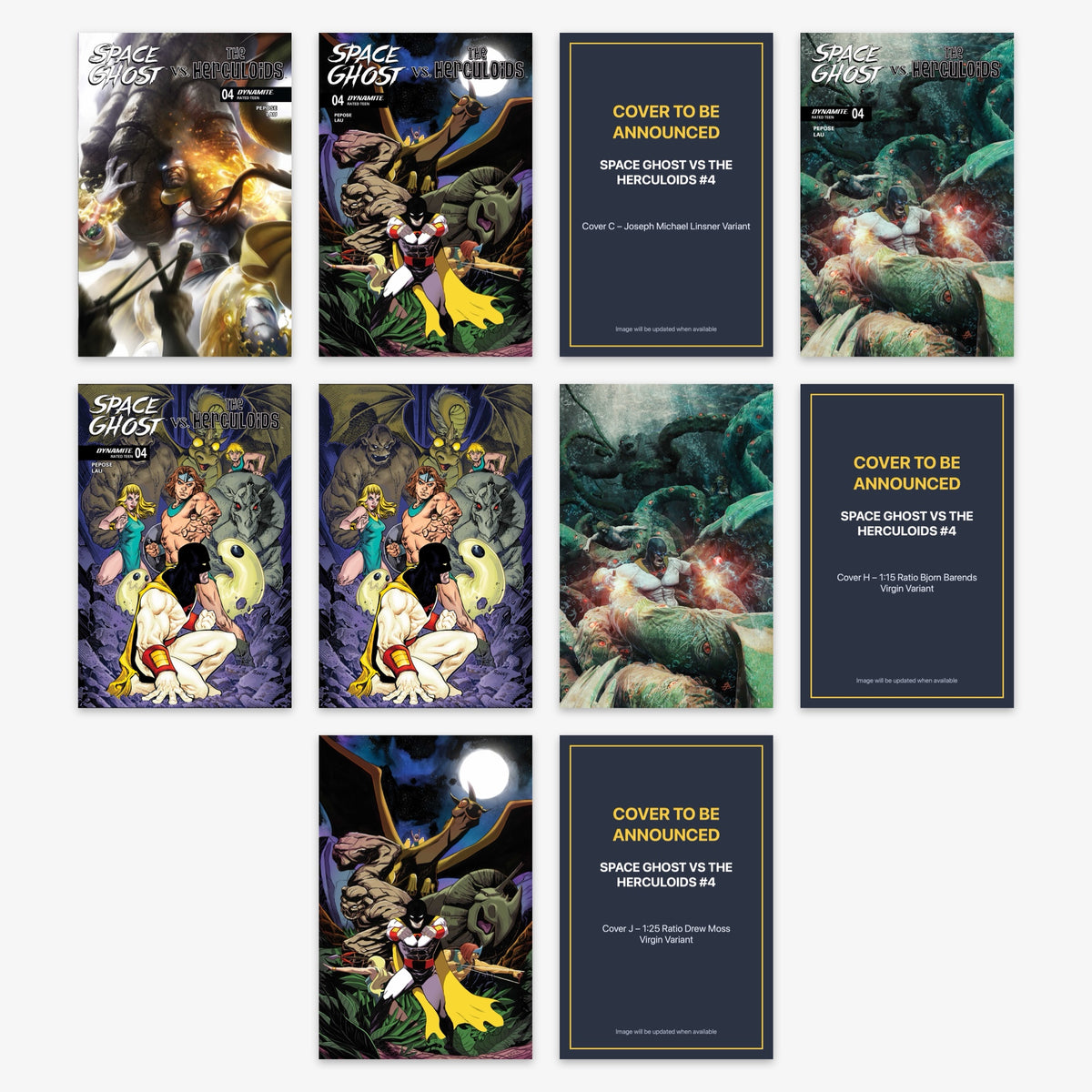 Space Ghost vs the Herculoids #4 Bundle – Covers A–J (incl. Ratio Incentives) (includes cover to be announced)