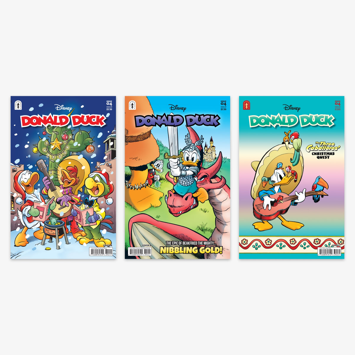 Donald Duck Legacy #392 THE THREE CABALLEROS CHRISTMAS QUEST Bundle – Covers A–C (incl. Ratio Incentives)