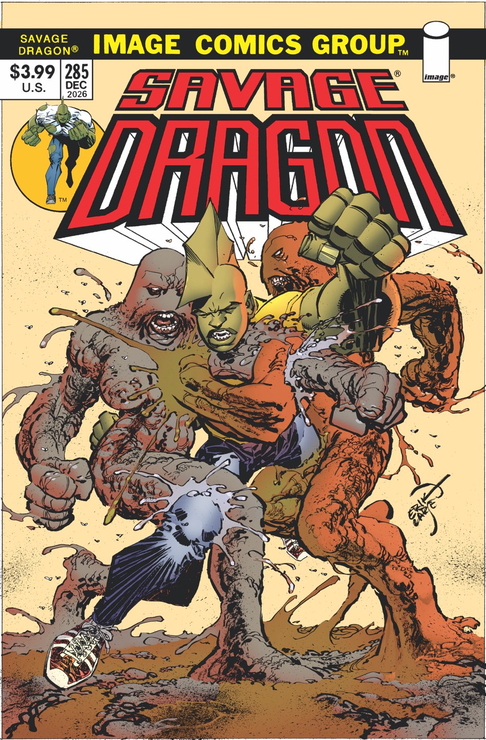 Savage Dragon #285 Cover B – Erik Larsen Retro Variant