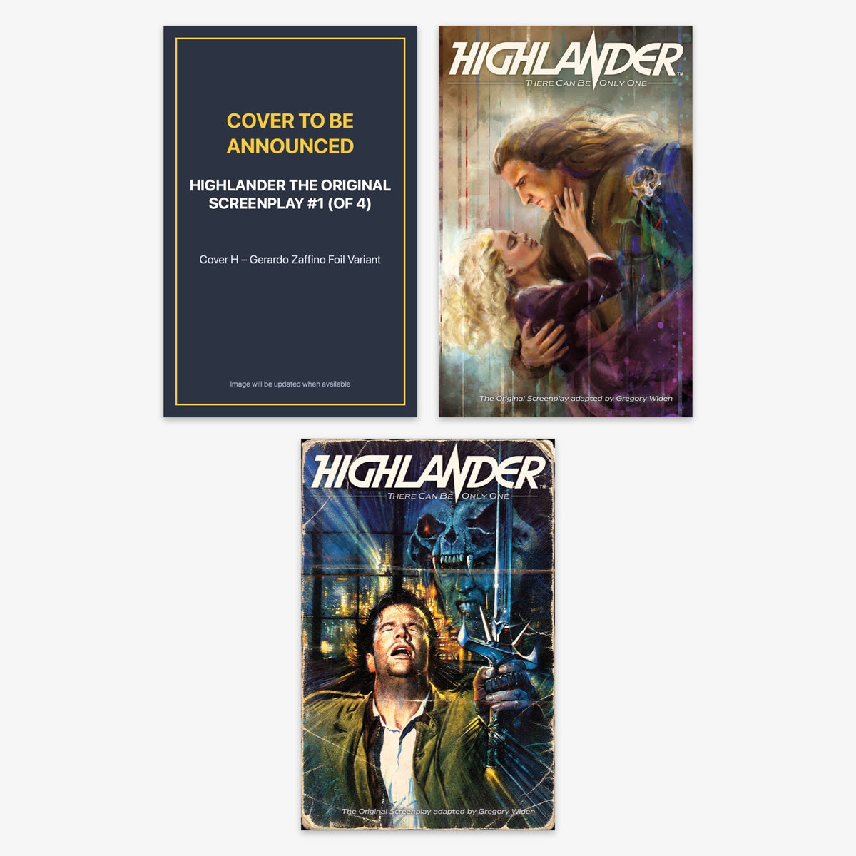 Highlander the Original Screenplay #1 (of 4) Bundle – Covers H, J & L (includes cover to be announced)