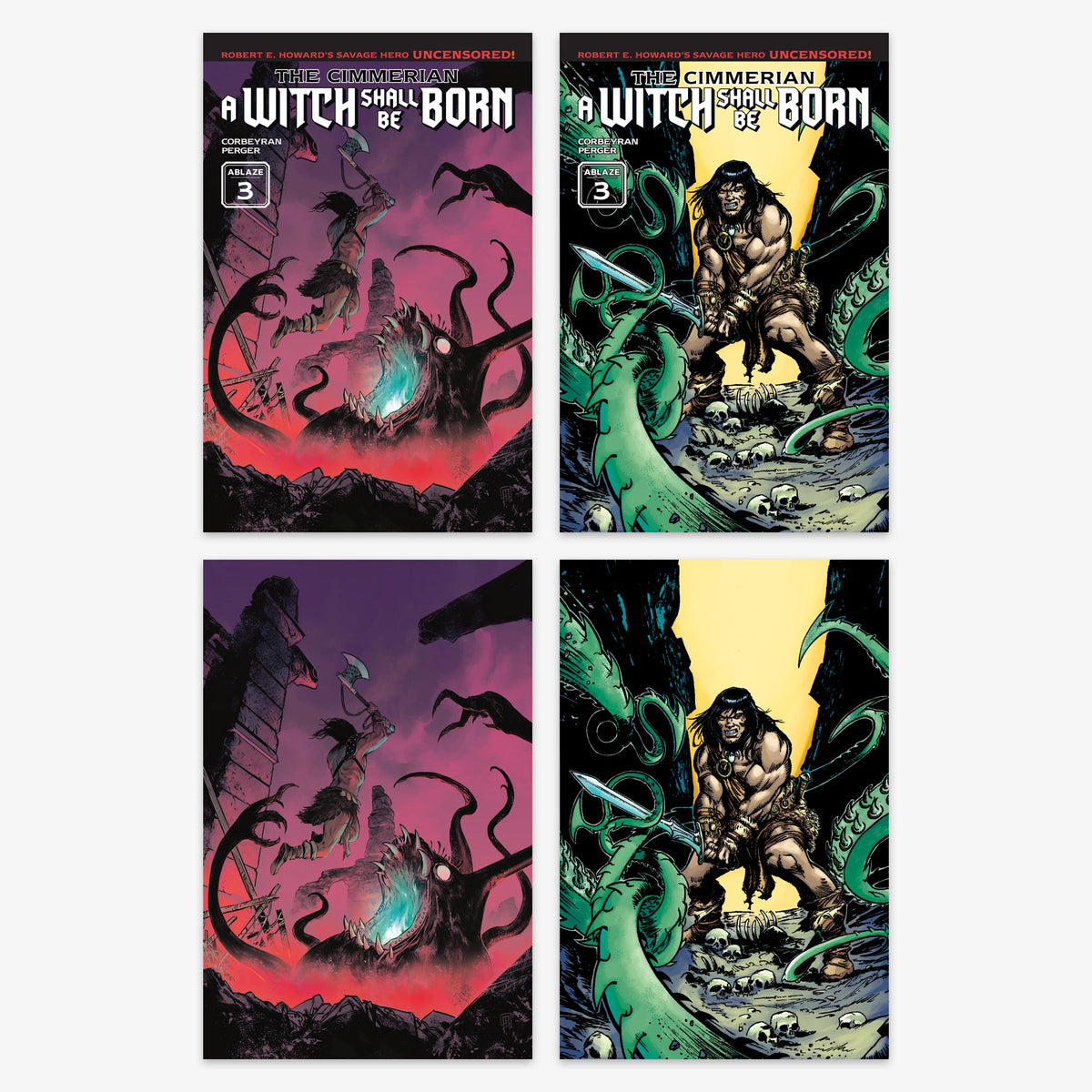 Cimmerian a Witch Shall Be Born #3 (of 3) Bundle – Covers A–D (incl. Ratio Incentives)