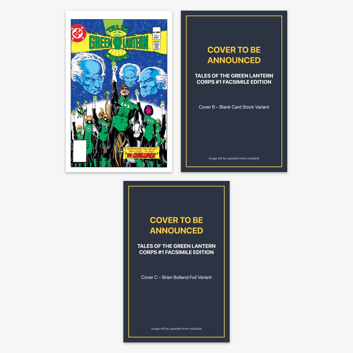 Tales of the Green Lantern Corps #1 FACSIMILE EDITION Bundle – Covers A–C