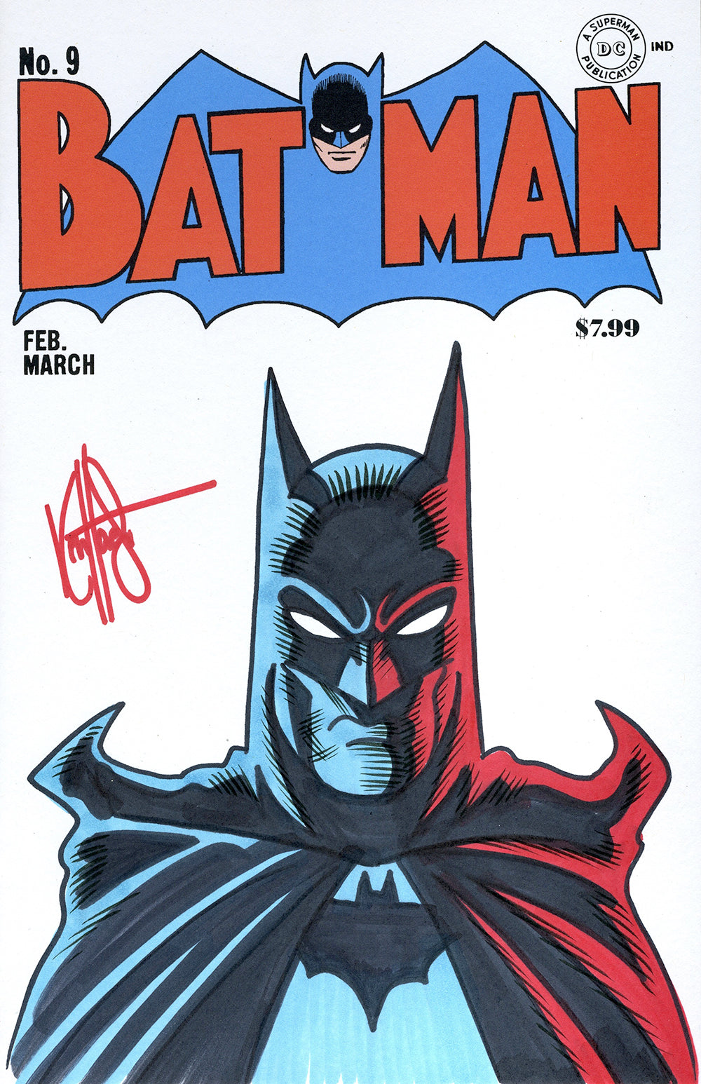 Df Batman #9 FACSIMILE EDITION BLANK VARIANT SIGNED AND REMARKED BY KEN HAESER Default Title