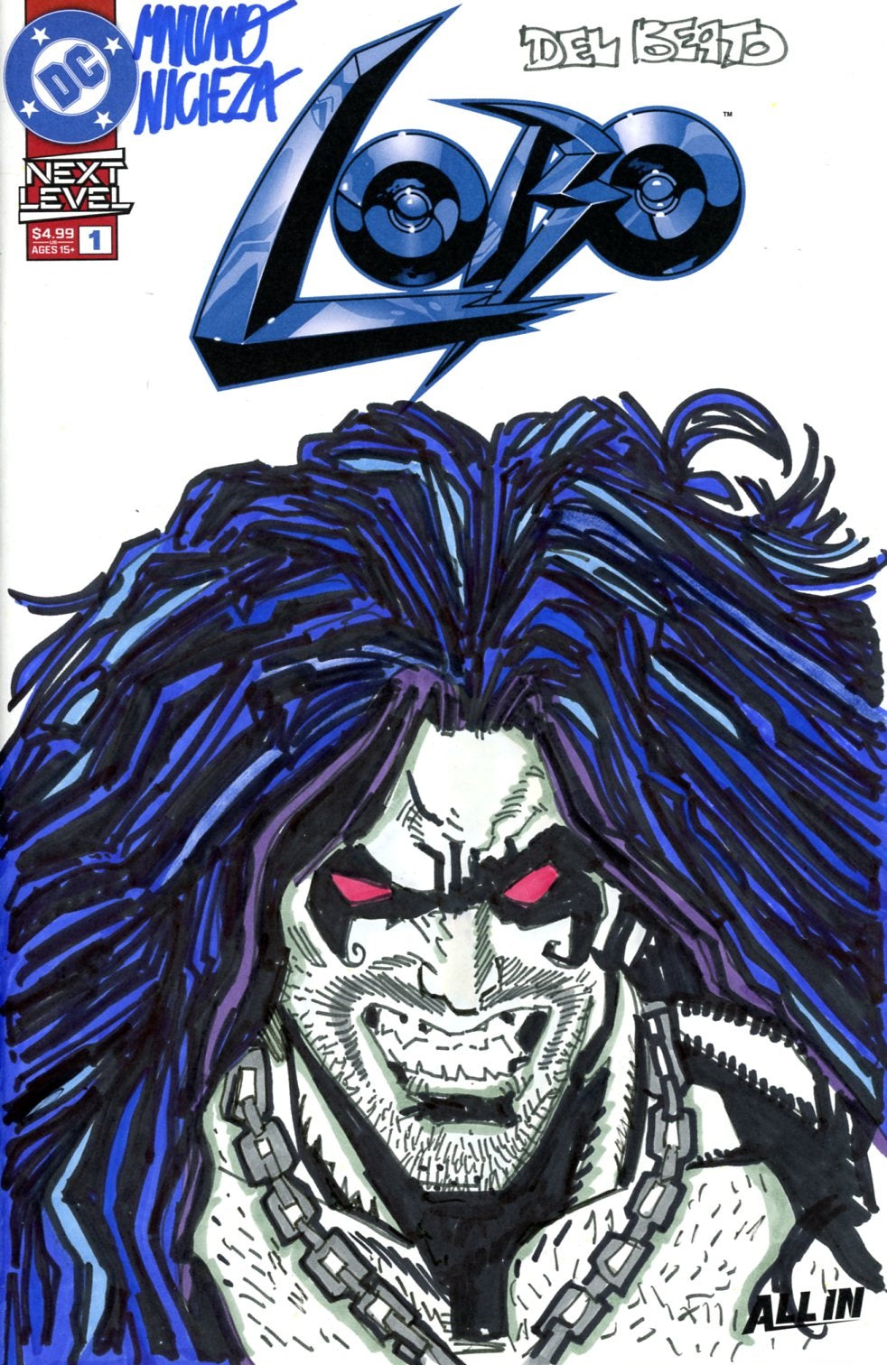 Df Lobo #1 BLANK VARIANT SIGNED AND REMARKED BY JOE DELBEATO AND MARIANO NICIEZA Default Title