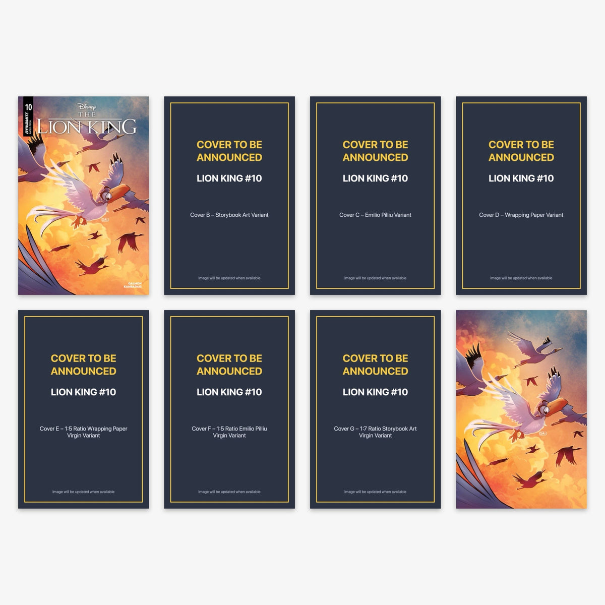 Lion King #10 Bundle – Covers A–H (incl. Ratio Incentives)