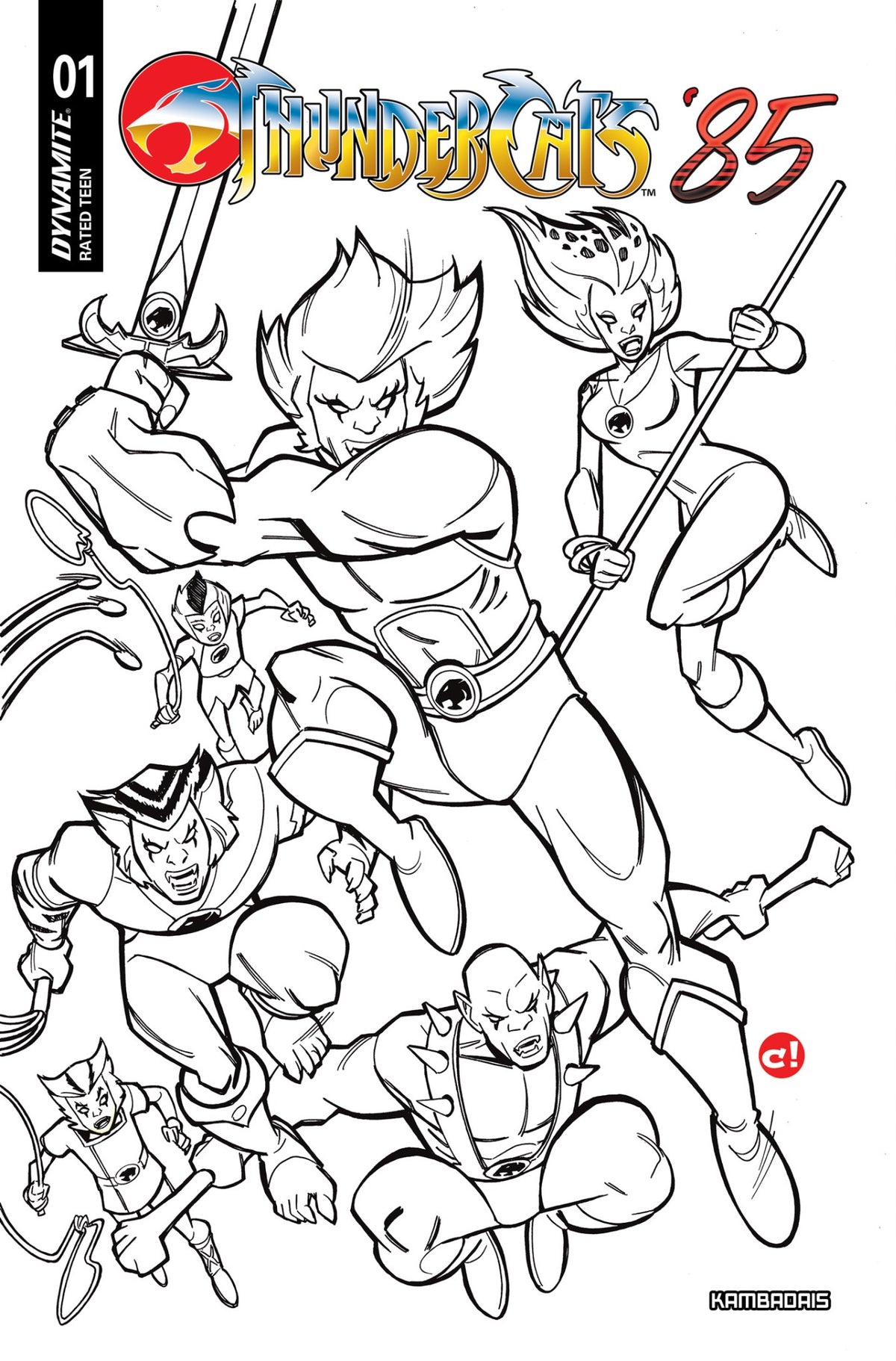 Thundercats 85 #1 Cover K – 1:10 Ratio Craig Rousseau Line Art