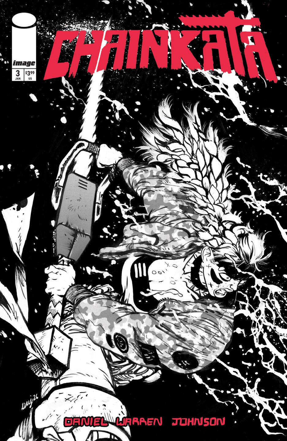 Chainkata #3 Cover B – Daniel Warren Johnson B&W Variant
