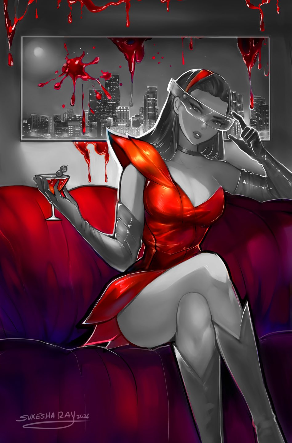 Final Boss #13 Cover E – 1:50 Ratio Sukesha Ray B&W Variant