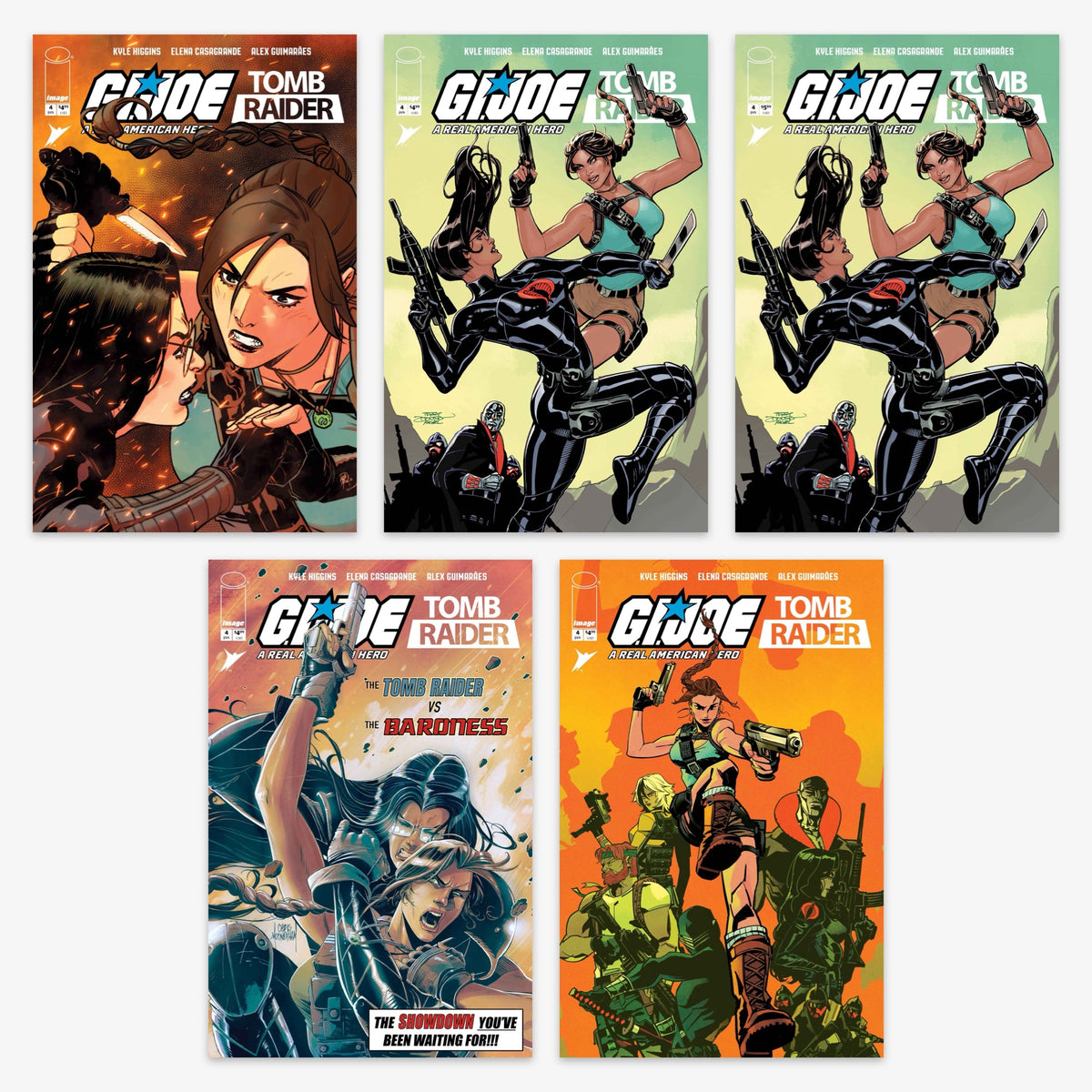 GI Joe a Real American Hero Tomb Raider #4 (of 5) Bundle – Covers A–E (incl. Ratio Incentives)