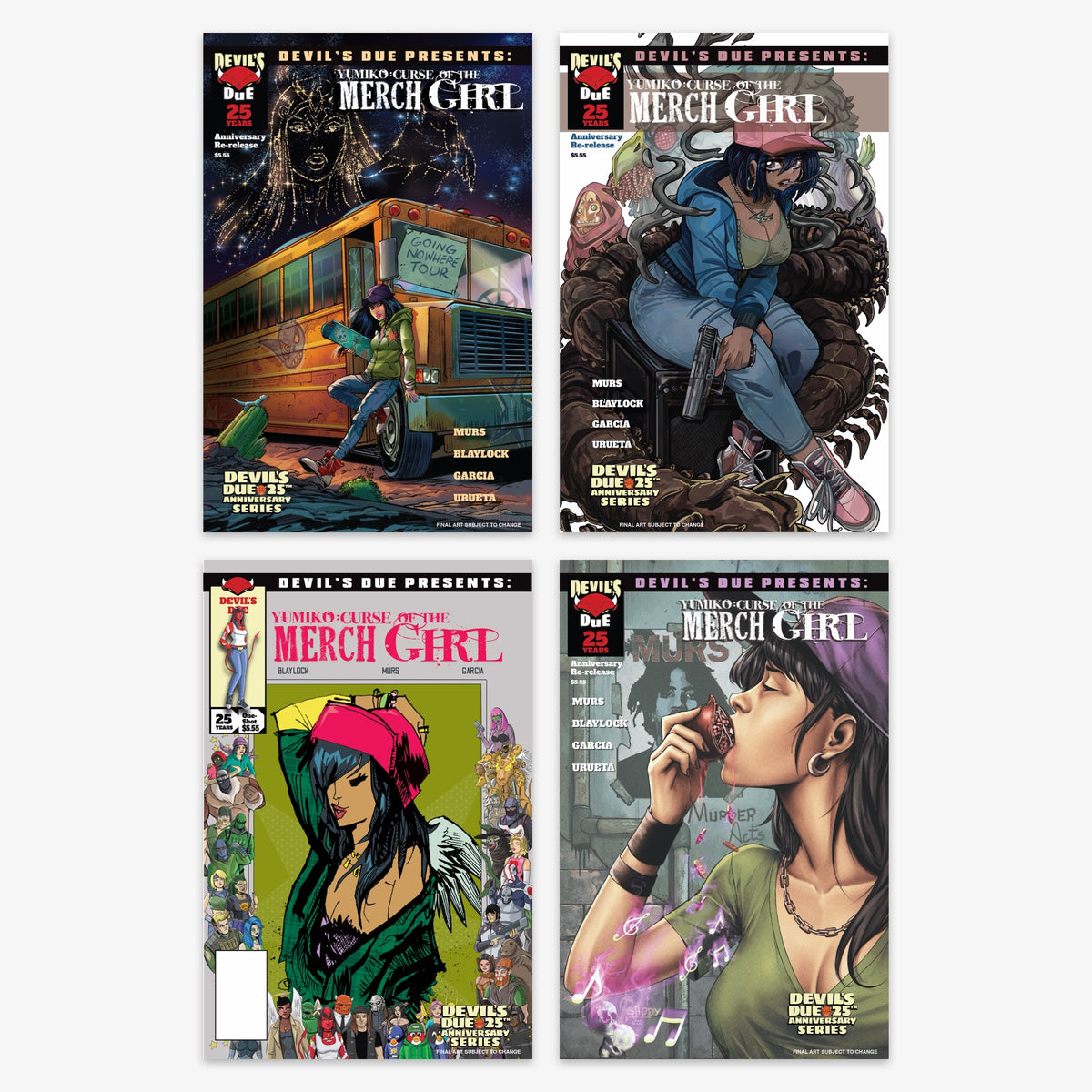 Devils Due Presents Yumiko Curse of the Merch Girl (One Shot) Bundle – Covers A–D (No Incentive)