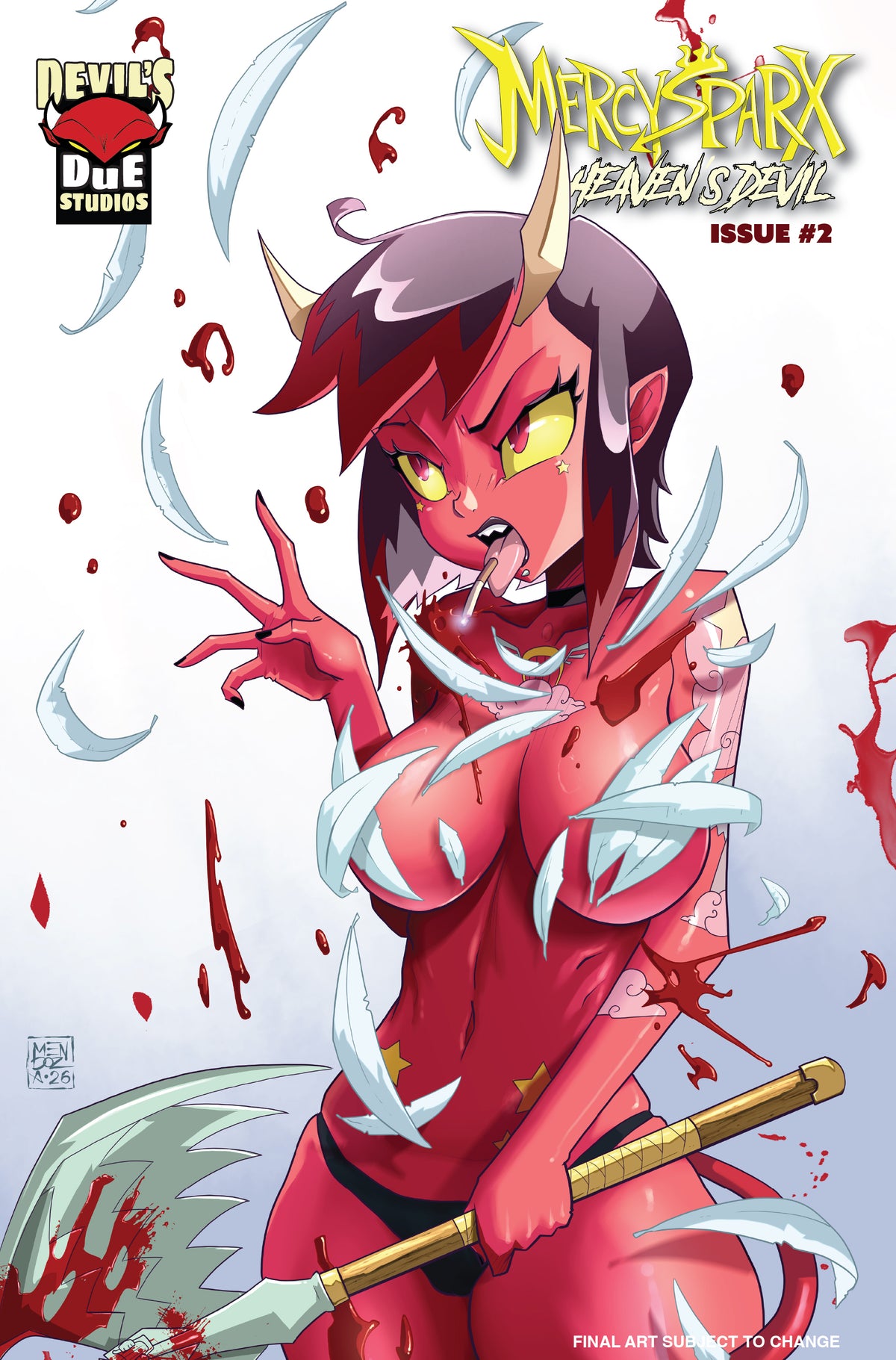 Mercy Sparx Heavens Devil #2 (Cover A–D Variants & Bundles) Cover D – 1:10 Ratio Dan Mendoza Uv Spot Gloss
