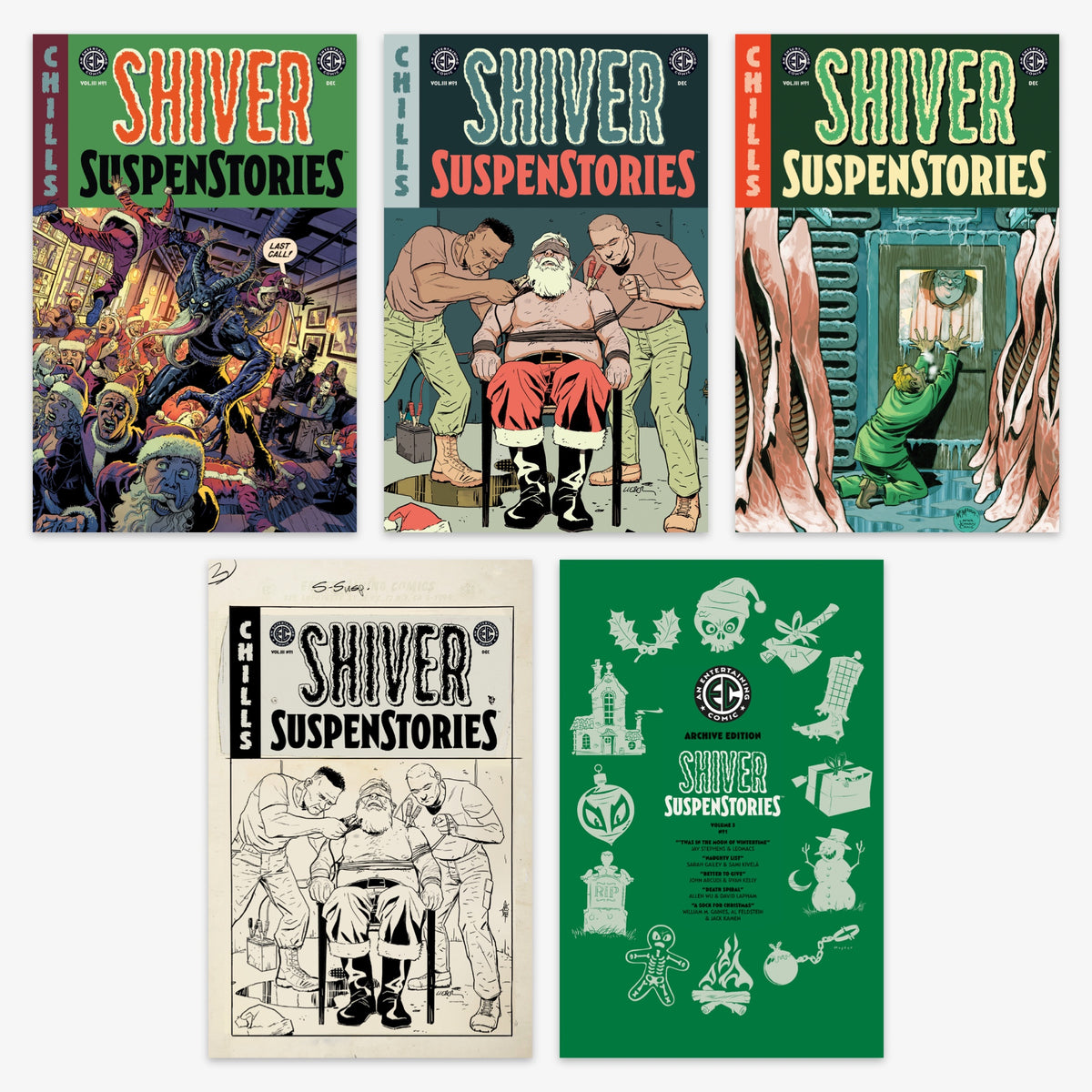 Ec Shiver Suspenstories 3 #1 Bundle – Covers A–E (incl. Ratio Incentives)