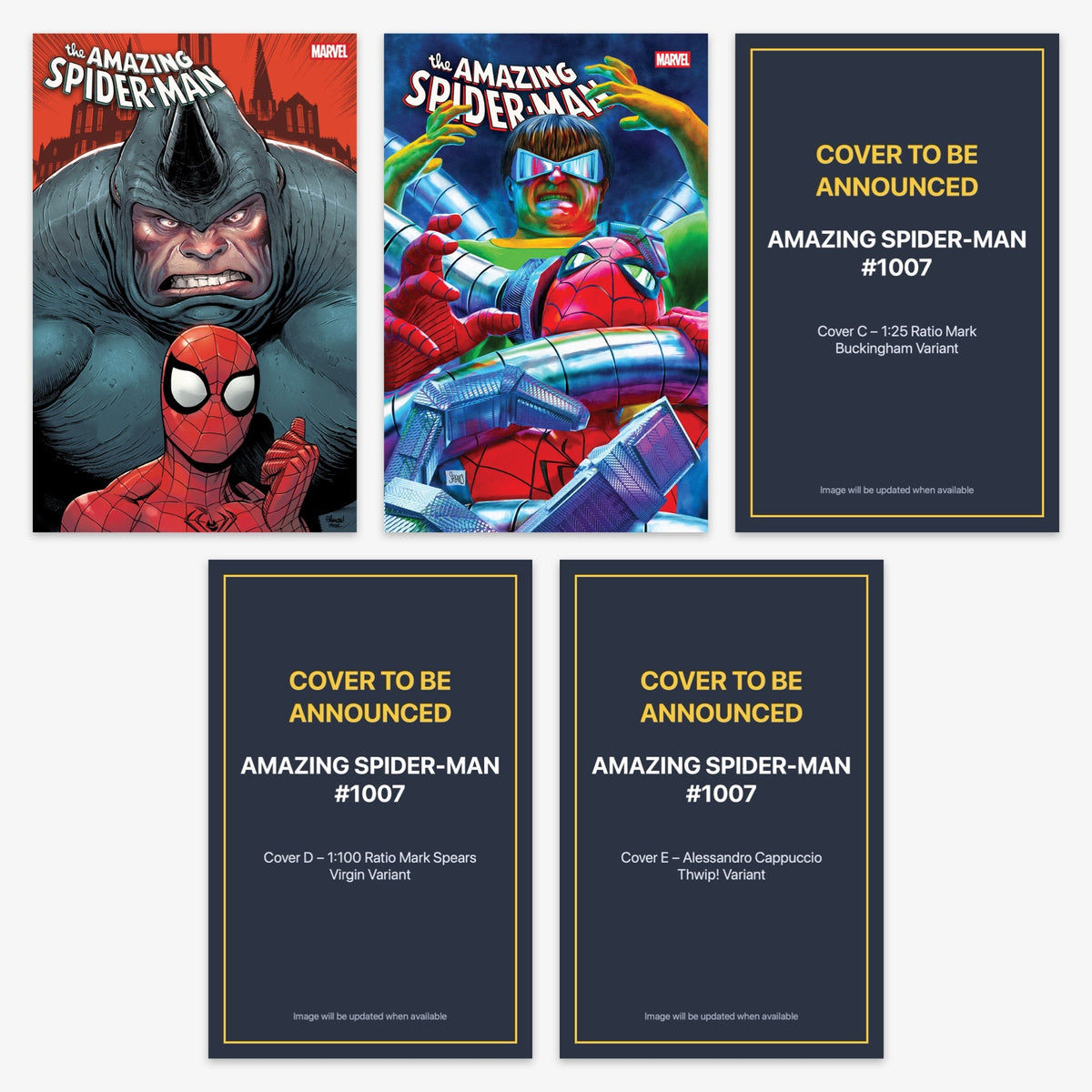 Amazing Spider-Man #1007 Bundle – Covers A–E (incl. Ratio Incentives)