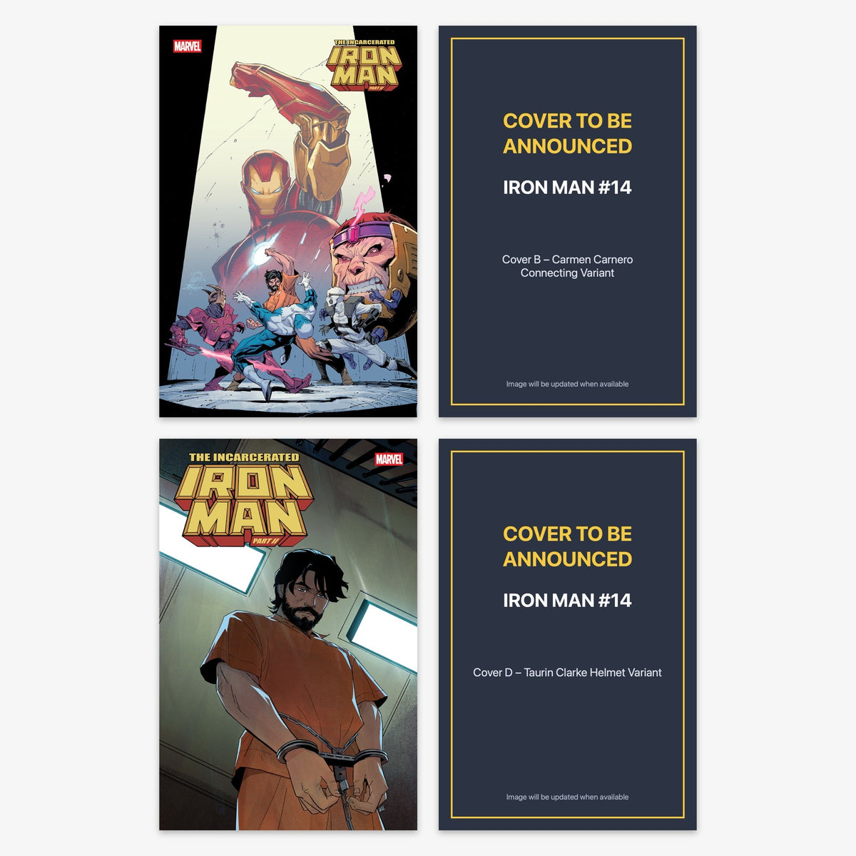 Iron Man #14 Bundle – Covers A–D (No Incentive)