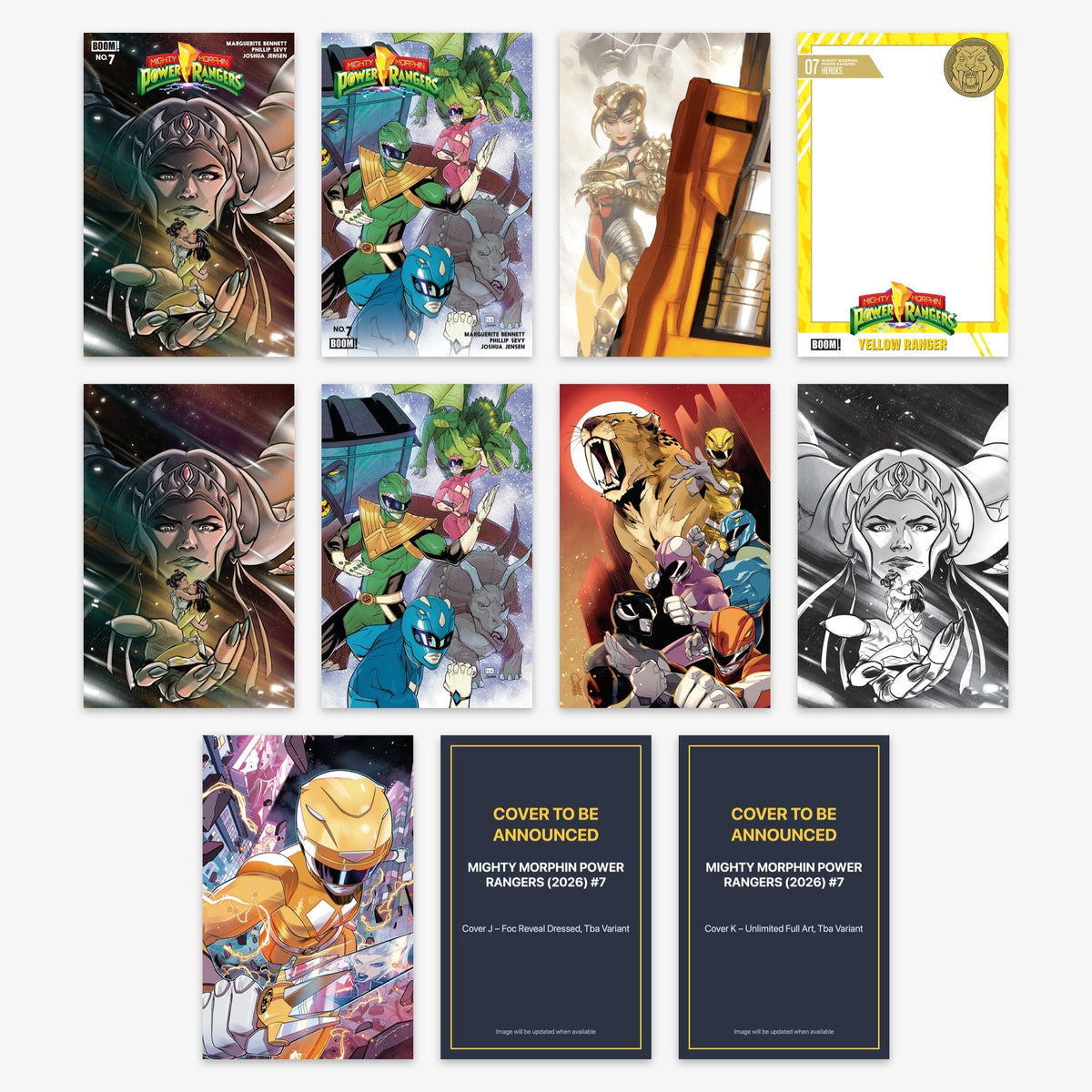 Mighty Morphin Power Rangers (2026) #7 Bundle – Covers A–K (incl. Ratio Incentives)