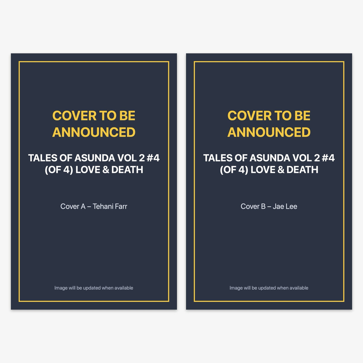 Tales of Asunda Vol 2 #4 (of 4) LOVE & DEATH Bundle – Covers A & B