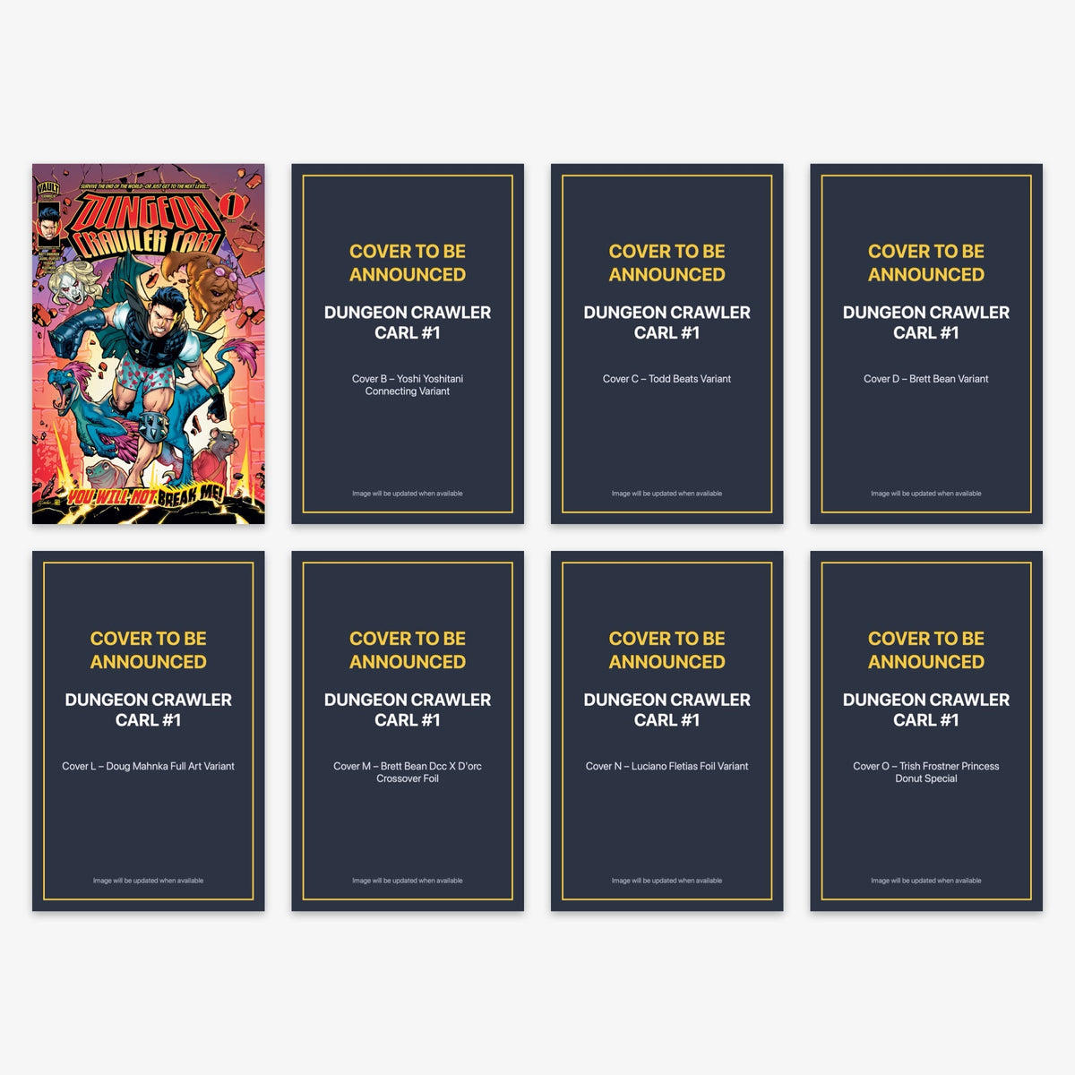 Dungeon Crawler Carl #1 Bundle – Covers A–D, L–O (No Incentive)