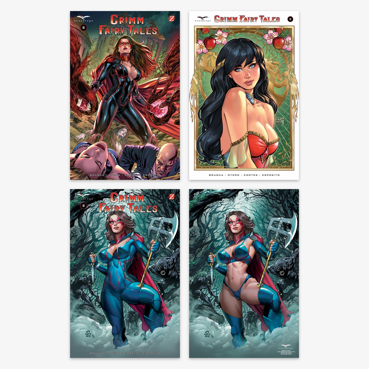 Grimm Fairy Tales Vol 3 #8 Bundle – Covers A–D (incl. Ratio Incentives)