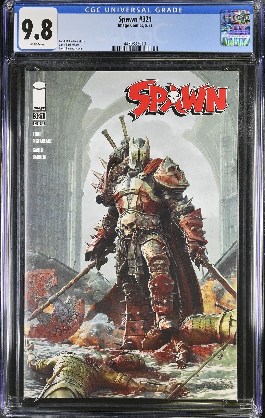 SPAWN #321 BJORN BARENDS MAIN COVER CGC 9.8