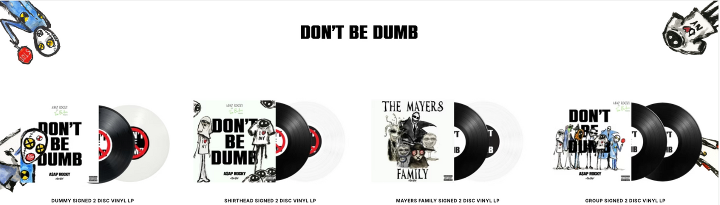 Dont Be Dumb DUMMY, SHIRTHEAD, MAYERS FAMILY, GROUP signed 2 DISC VINYL