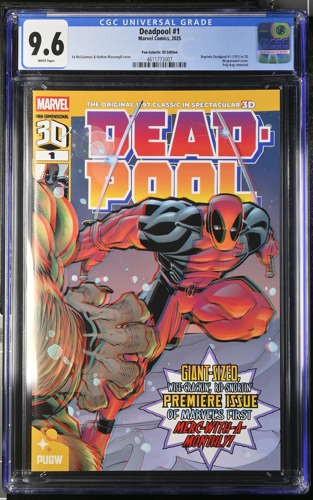 Deadpool 1 2025 Marvel Comics Pan-Galactic 3D Edition CGC 9.6