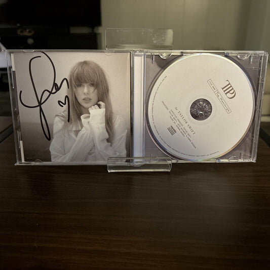 Taylor Swift Signed Tortured Poets Department CD With Rare Heart Signature