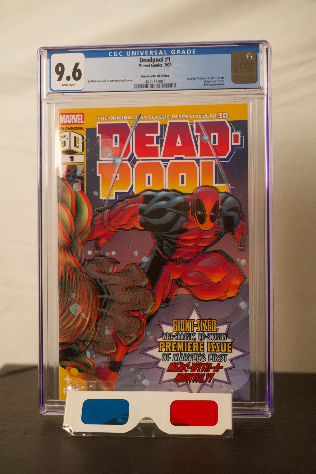 Deadpool 1 2025 Marvel Comics Pan-Galactic 3D Edition CGC 9.6