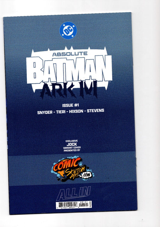 Absolute Batman Ark-M #1 - Signed Snyder & Frank Tieri - Virgin Variant