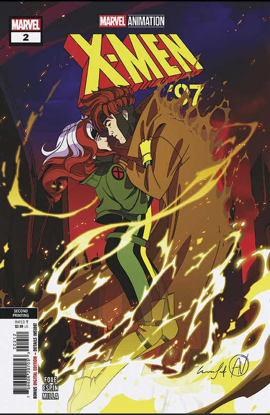 (2024) X-MEN 97 #2 2nd Print Animation Variant Cover! Gambit & Rogue!