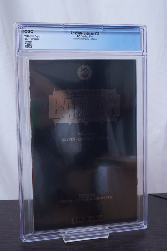 Absolute Batman #13 CGC 9.8 - 2nd Printing - Dragotta Foil Variant