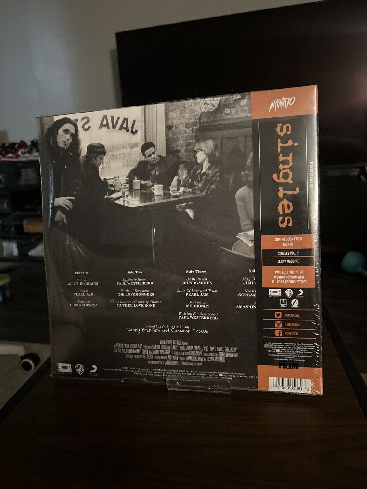 Singles, Original Motion Picture Soundtrack, 2XLP, Translucent Orange, New.