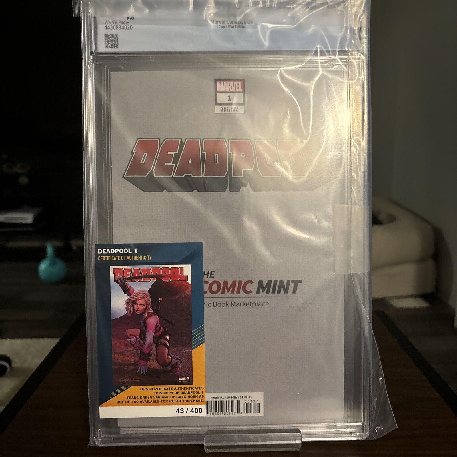 Deadpool #1 CGC 9.8 Graded Greg Horn Gwenpool C2E2 Variant 43/400