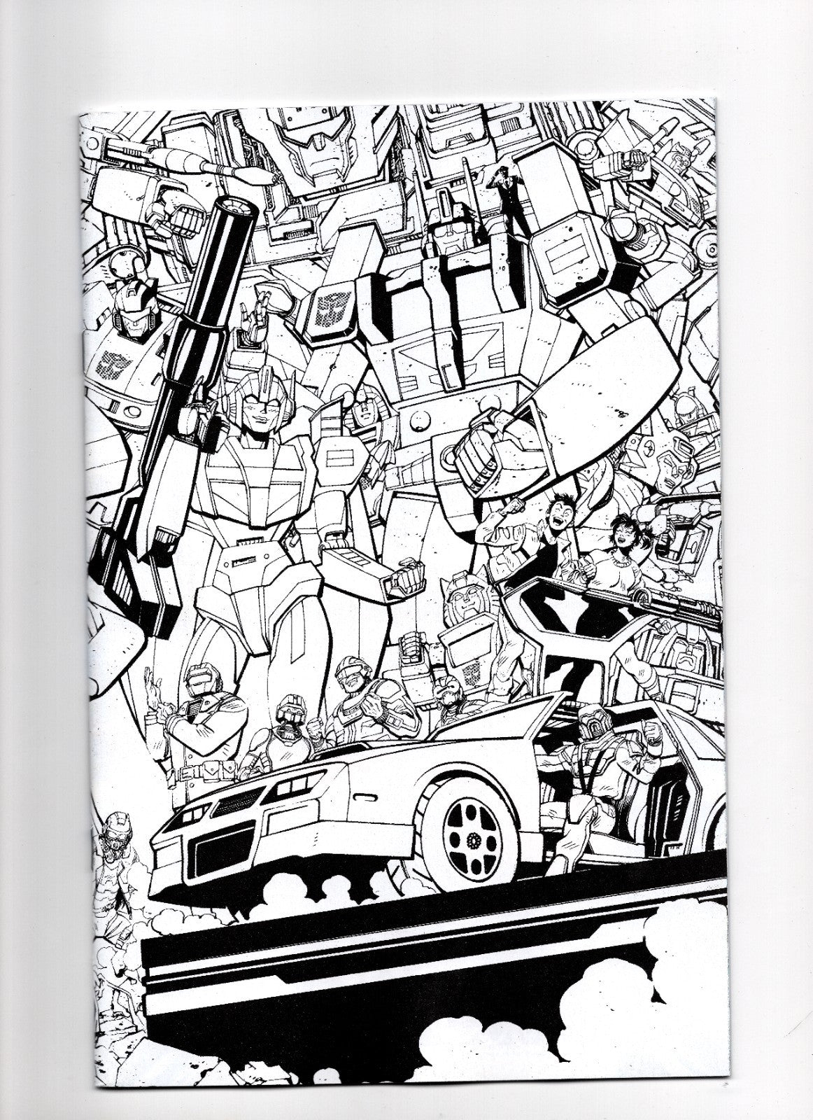 TRANSFORMERS #33 CVR G TOM REILLY ENERGON UNIVERSE 3RD ANNIVERSARY B&W VAR