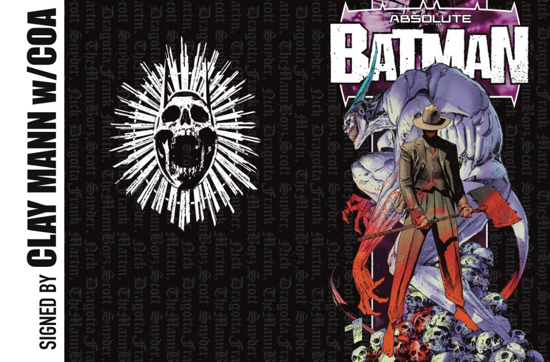 ABSOLUTE BATMAN #19 CLAY MANN DEATH NOTE HOMAGE *SIGNED W COA*PRESALE 4/29