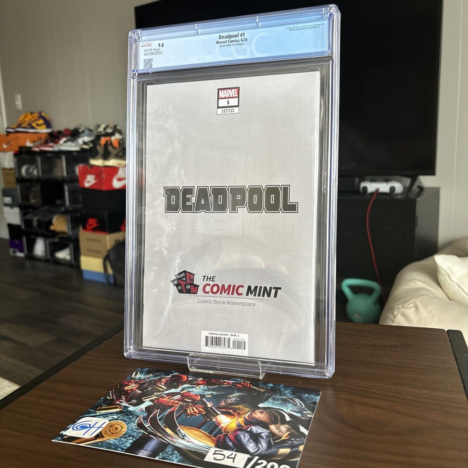 DEADPOOL #1 GREG HORN CGC 9.8 FOIL ULTIMATE EDITION WITH COA 54/200