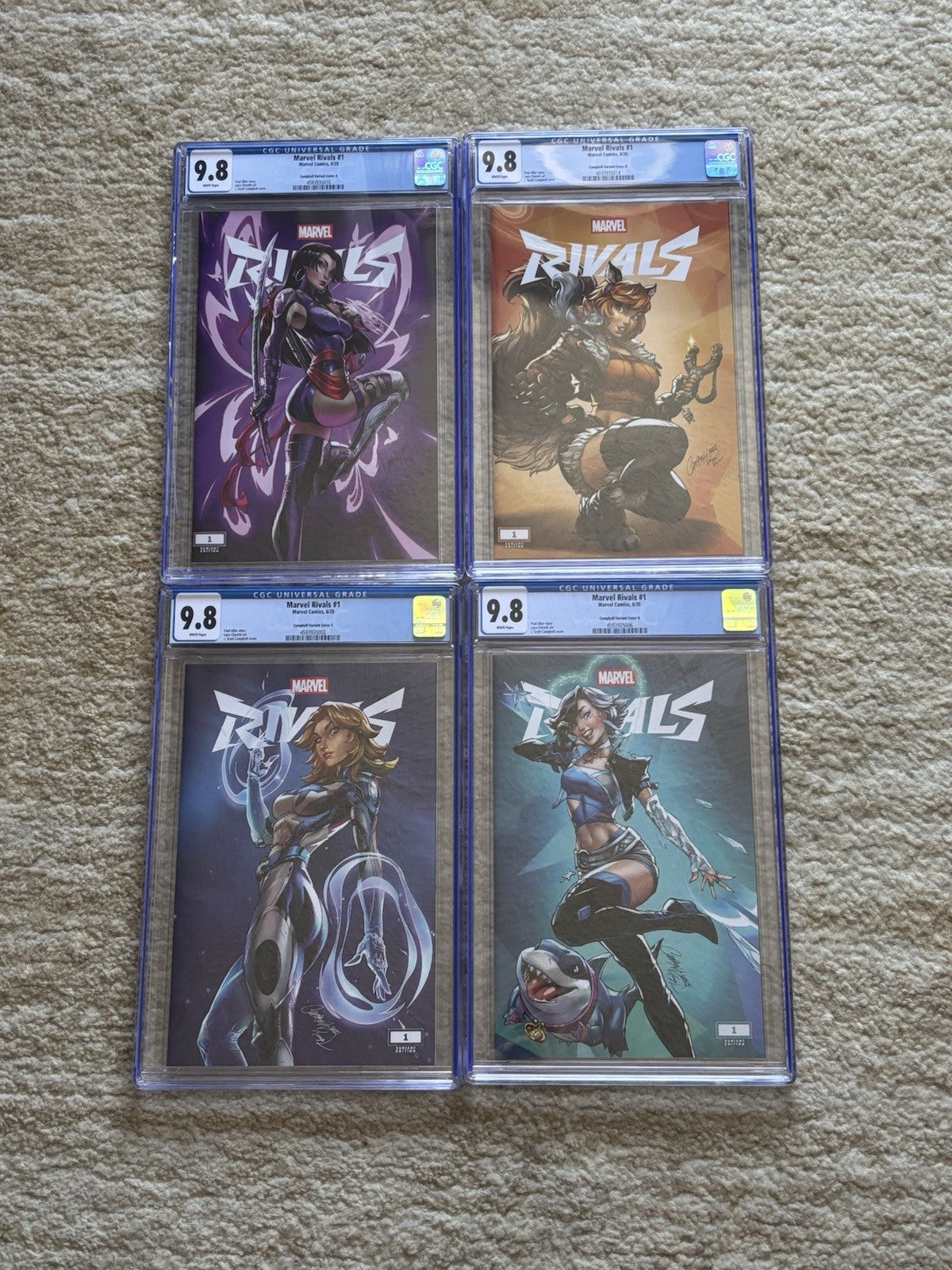 Marvel Rivals #1 JSC  Variant 4 Covers ABCD Unsigned CGC 9.8