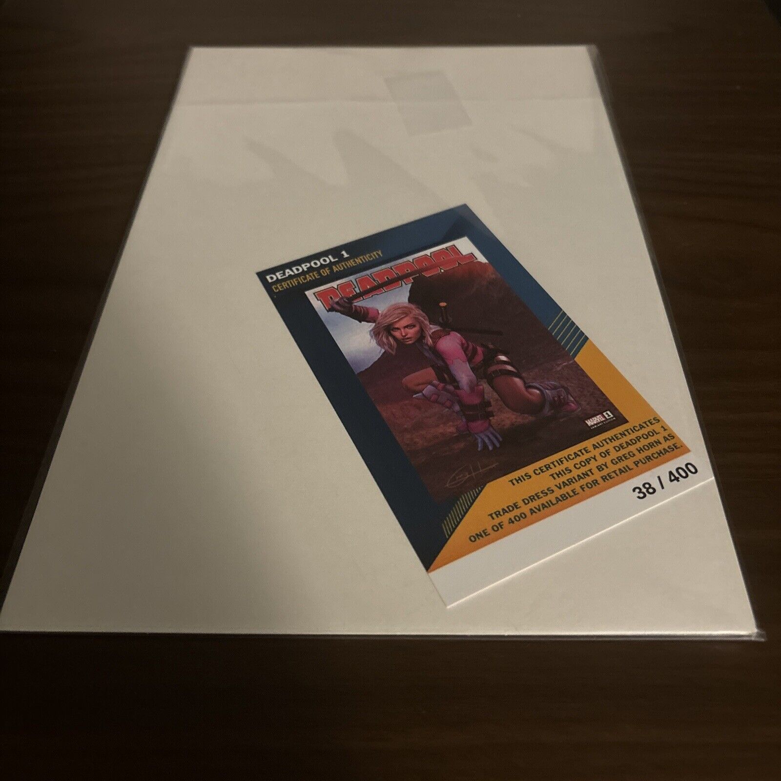 DEADPOOL #1 GREG HORN C2E2 VARIANT LE 1ST DEATH GRIP LE 38/400 - NM