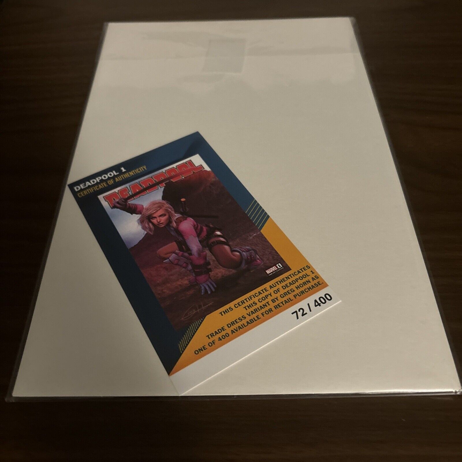 DEADPOOL #1 GREG HORN C2E2 VARIANT LE 1ST DEATH GRIP LE 72/400 - NM