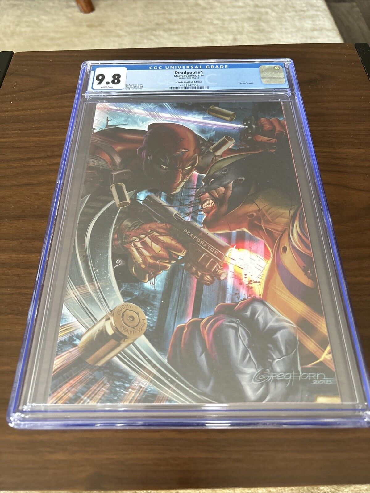 DEADPOOL #1 GREG HORN CGC 9.8 FOIL ULTIMATE EDITION WITH COA 55/200