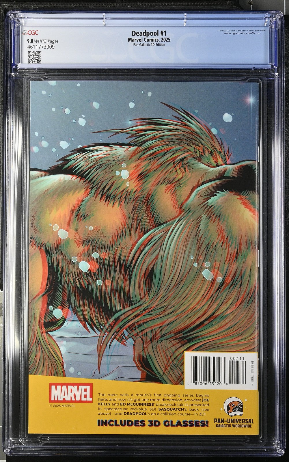 Deadpool 1 2025 Marvel Comics Pan-Galactic 3D Edition CGC 9.8