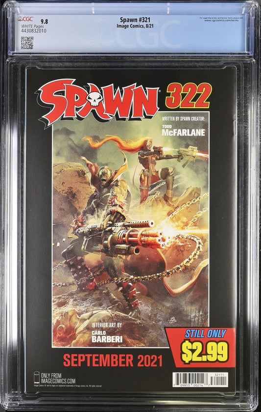 SPAWN #321 BJORN BARENDS MAIN COVER CGC 9.8