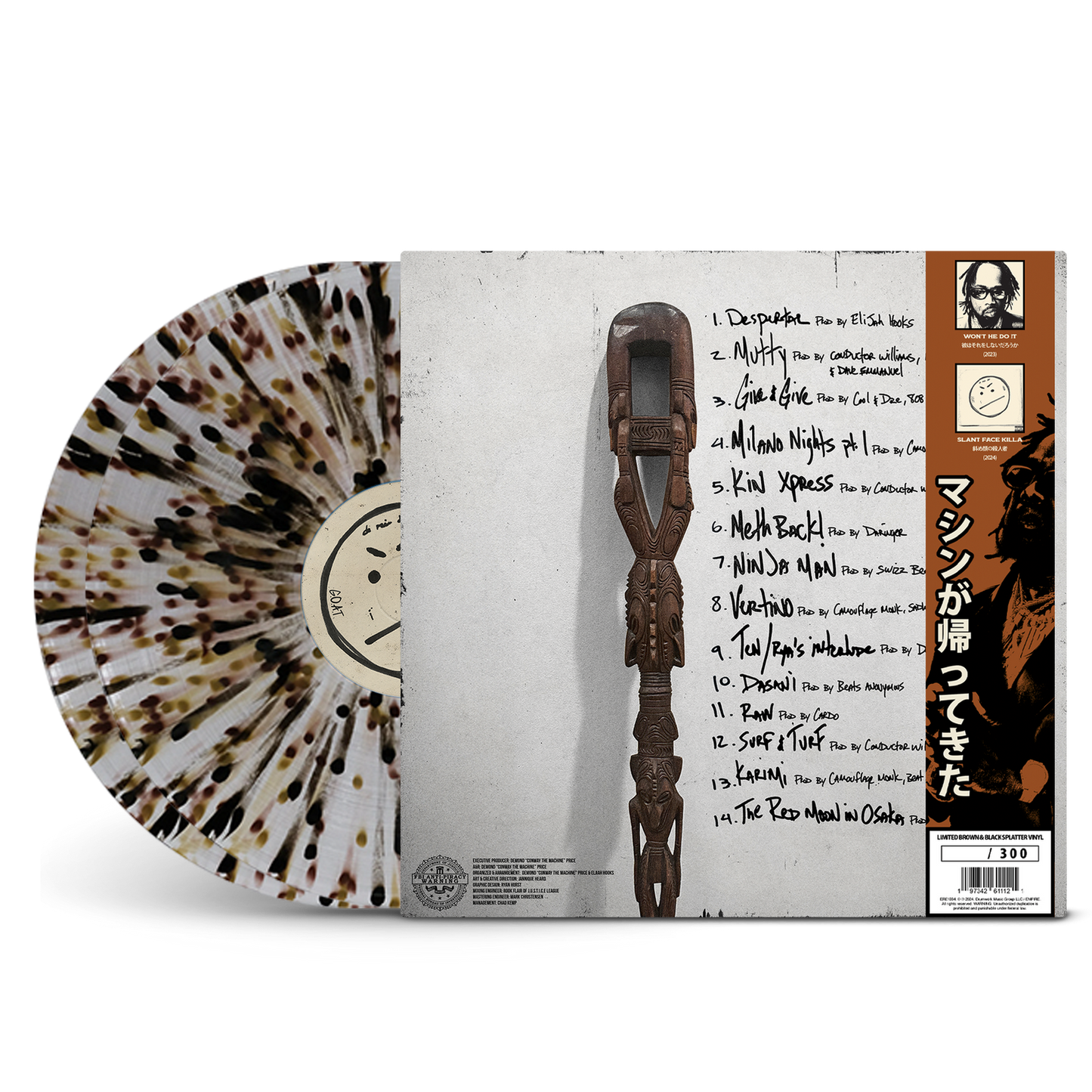 Conway the Machine - Slant Face Killah Vinyl (Brown/Black Splatter) - 185/300
