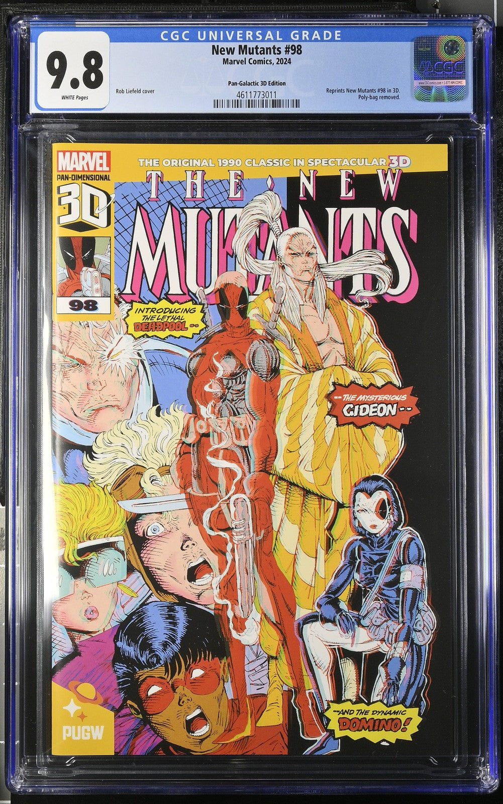 New Mutants 98 2024 Marvel Comics Pan-Galactic 3D Edition CGC 9.8