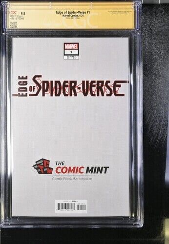 Edge of Spider-Verse #1 - CGC SS 9.8 - Signed By Nicoletta Baldari - COA 4/600