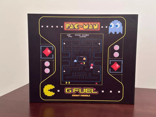 GFUEL Pac-Man Power Pellet LIGHT-UP Collector's Box, Tub & Shaker RARE