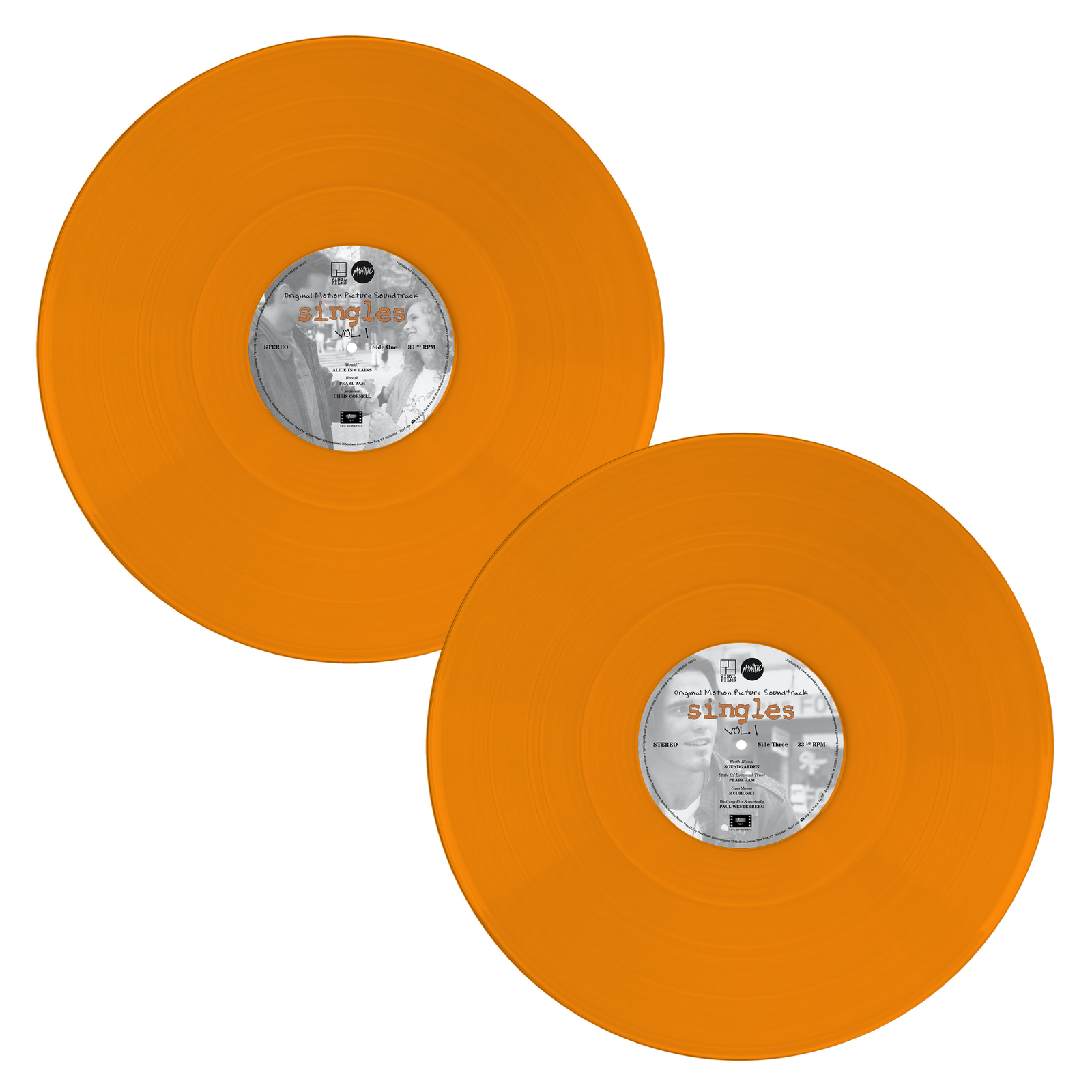 Singles, Original Motion Picture Soundtrack, 2XLP, Translucent Orange, New.