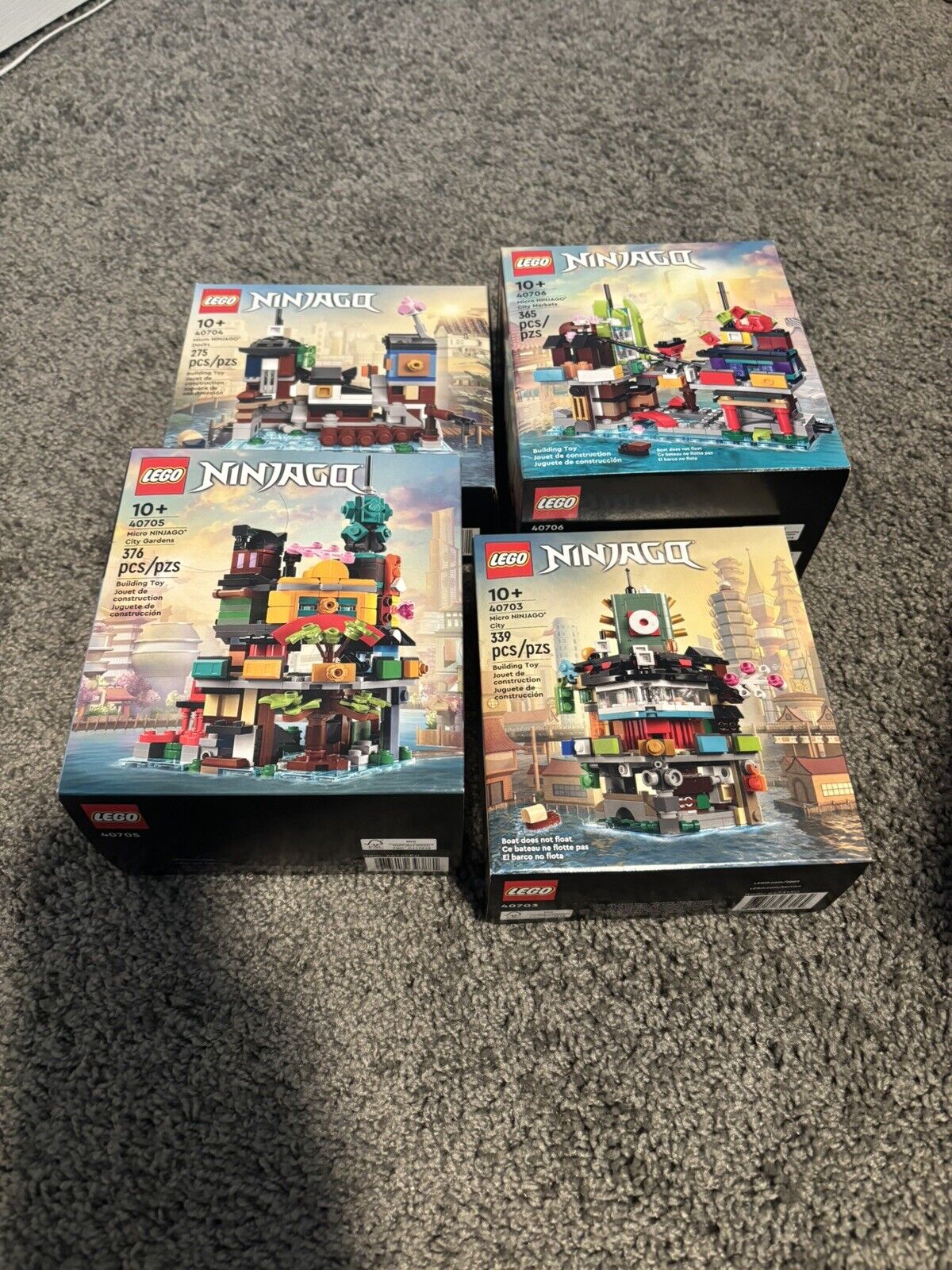 LEGO Micro Ninjago City COMPLETE SET ALL FOUR (4) #40703, #40704, #40705, #40706